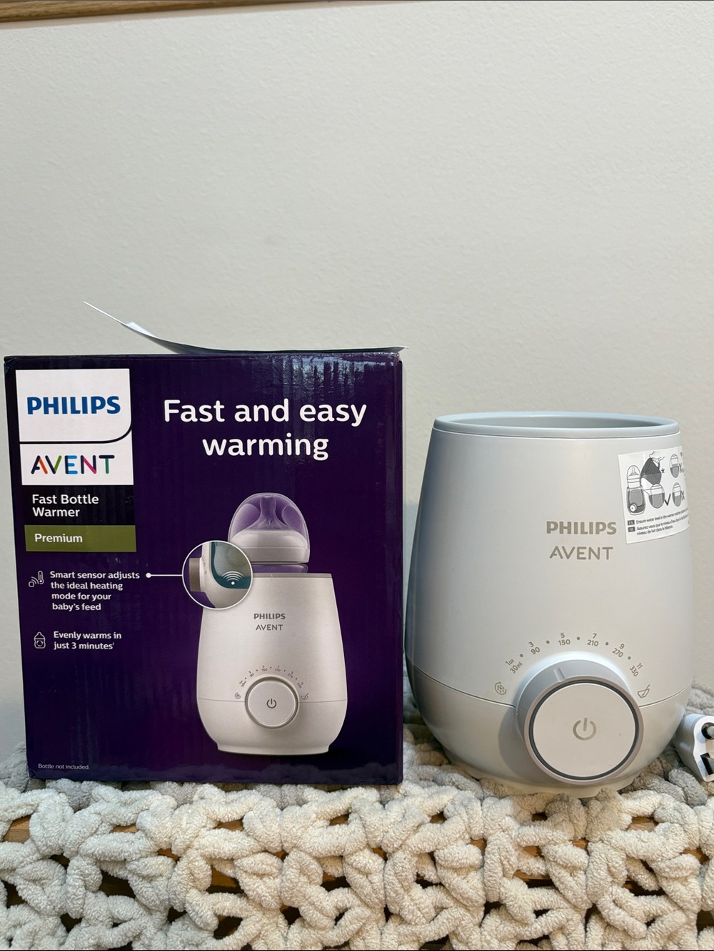 Philips Avent Premium Bottle Warmer - in light grey